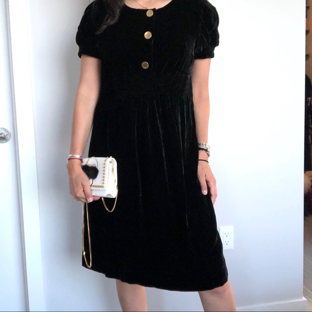 Marc Jacobs Midi black cocktail velvet midi dress
